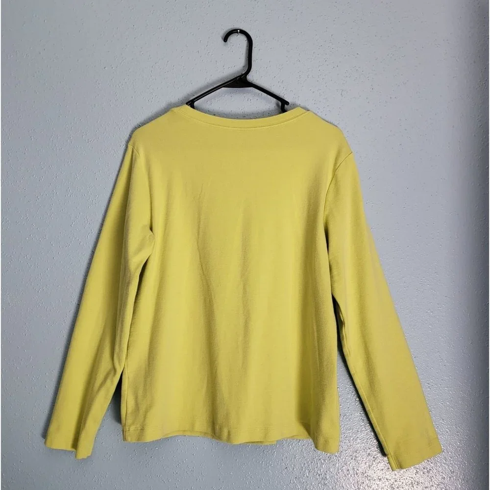 Chicos Shirt Womens 2 Green Long Sleeve